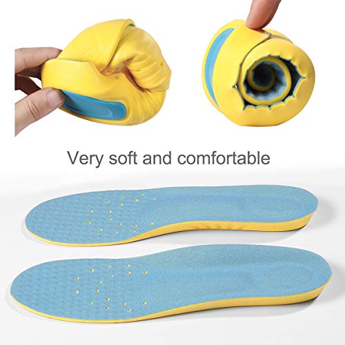 Shoes Inserts Memory Foam Insoles Shock Absorption Pain Relief Plantar Fasciitis Breathable PU Sports Foot Insoles for Men Women,1 Pair (M（Men's 6-9/ Women 7-11）)