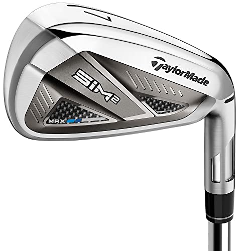 TaylorMade Golf SIM 2 MAX IRON SET MENS RIGHT HAND STEEL REGULAR 5-PW, AW