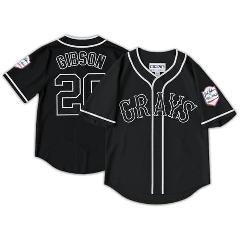 UNLC Josh Gibson #20 Homestead Black Baseball Jersey – Authentic Throwback with Sleeve Patch, Stitched Letters, Adult, Large