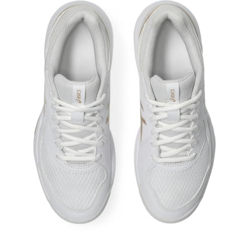 ASICS Women's Gel-Dedicate 8 Pickleball Shoes, 8, White/Champagne
