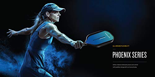 Paddletek Phoenix Genesis Pro - Professional Pickleball Paddles with Honeycomb Core – SRT Pro PolyCore & Fiberglass Epoxy Surface - High Tack Performance Grip – 7.8 oz to 8.2 oz – USAPA Approved