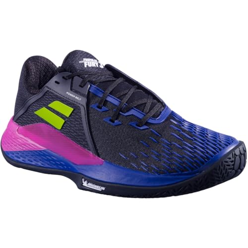 Babolat Men's Propulse Fury 3 All Court Tennis Shoes, Black/Dark Blue (Men's US Size 10)