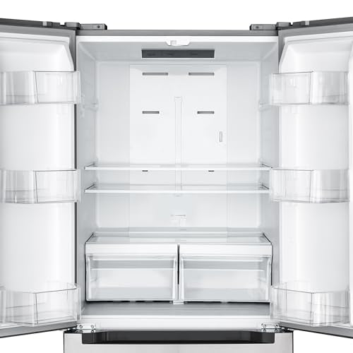 KoolMore 30-Inch and 18.5 cu. ft. Counter Depth French Door Refrigerator with Three Doors and Deep Freezer in Stainless-Steel (KM-RERFDSS-18C)