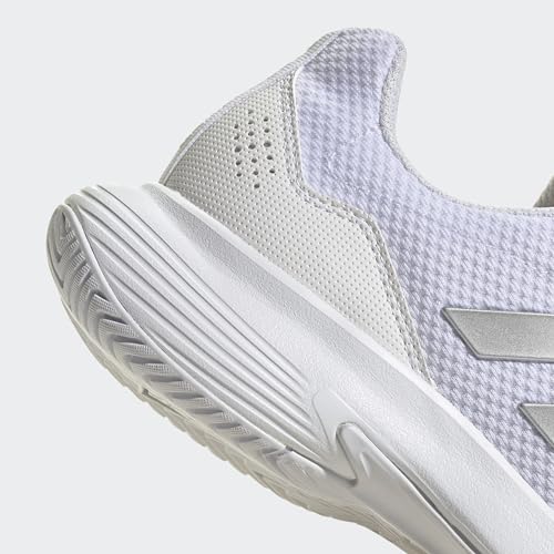 adidas Women's GameCourt 2 Sneaker, White/Silver Metallic/White, 9