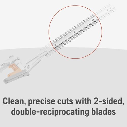 Husqvarna 122LKH Gas Hedge Trimmer, Multi-Purpose Tool with Hedge Trimmer Attachment, 21-Inch Cutter Bar with Double-Sided, Double Reciprocating Blades, 970796101