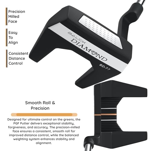 PGF Labs Men's Black Diamond BD-77 Complete Golf Club Package Set [14-Pieces][Flex: Regular] [Hand: Right] [Length: Standard]