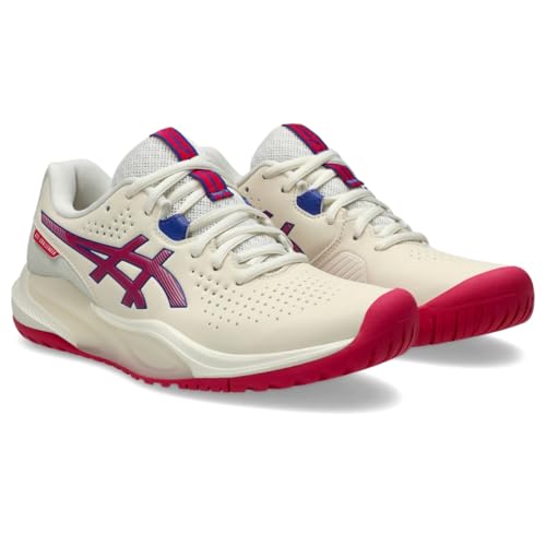 ASICS Women's Gel-Challenger 15 Tennis Shoes, 7.5, Cream/Bright Rose