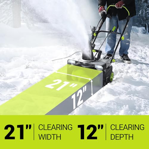 Corded Snow Blower:15A Motor, 20-Inch Electric Snow Blower, Electric Snow Shovel with 25ft Throwing Distance, Dual LED Lights, 3300rpm Snow Thrower DEKOPRO
