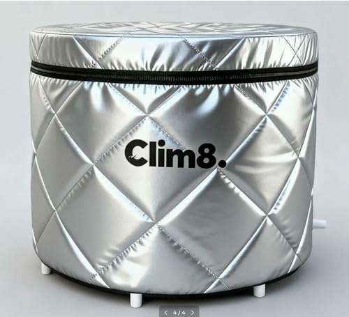 Clim8 Insulated Cold Plunge Tub: Combining an XL Ice Bath Tub & a Thermal UV-Reflective Cover for Indoor and Outdoor Use,Portable Icy Tub with Dual Drain Systerm for Fast and Easy Drainage