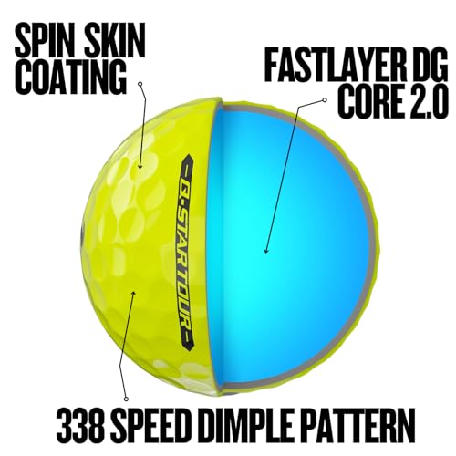 Srixon Q Star Tour 5 Golf Balls, Yellow