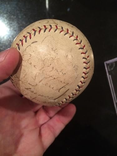 Topps Babe Ruth Lou Gehrig 1930 New York Yankees Team Auto Signed Baseball Jsa Letter - Autographed Baseballs