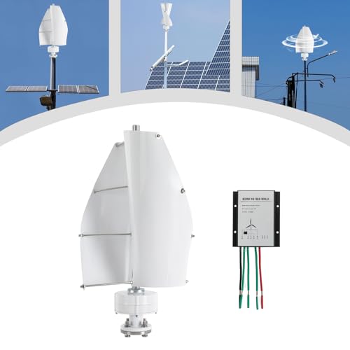 Wind Generator, 100W 12V Vertical Wind Turbine Generator Vertical Axis Wind Turbine Vertical Wind Generators Kit Wind Power Generators w/Controller for Home, Business, Ships