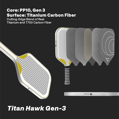 AIREO Titan Hawk Gen 3 Pink Pickleball Paddle, Real Titanium + T700 Carbon Fiber Pickleball Racket, Ultra Spin Surface, USAPA Approved Pickle Ball Paddle for Advanced & Pro Players