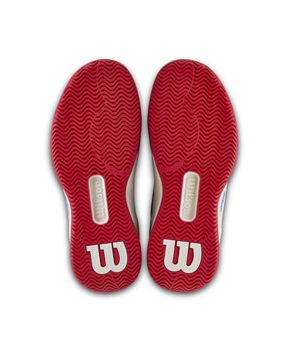 WILSON Intrigue Pro Women's Tennis Shoe -Tofu/Red, Size 9.5 US