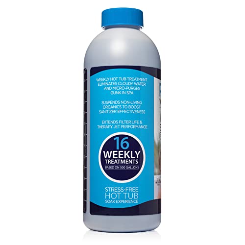 Purge Watercare 3in1 Weekly Hot Tub Cleaner & Cold Plunge Water Treatment - Cleaner, Clarifier, Enhancer - Standard & Inflatable Spa & Cold Plunge - Spa Chemicals Fresh Clean Water - Made in USA 32oz