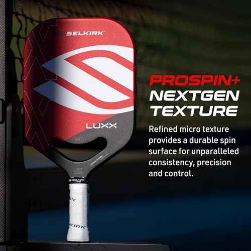Selkirk Sport LUXX Control Pickleball Paddle | Florek Carbon Fiber Pickleball Paddles with a Polypropylene X7 Core | The Pickle Ball Racket Designed for Ultimate Power & Control | Invikta Red