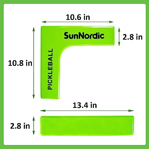 SunNordic Pickleball Court Marker Kit, Official Size Pickleball Court Lines Set with Drawstring Bag, Create Your Own Pickleball Court for Driveway, Backyard, Park & Lawn