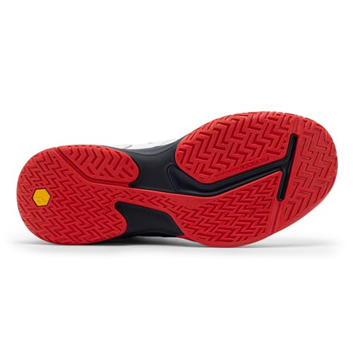 FitVille Tennis Shoes for Men Wide Mens Pickleball Shoes Breathable Court Shoes Racquetball Badminton Athletic Sneakers for All Courts | Arch Support | Energy Return (10.5 Wide, White & Navy Blue)
