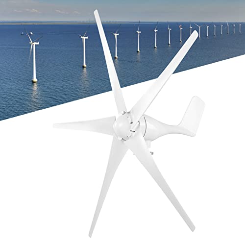 Hyuduo 1600W 5Blade Small Wind Turbine Generator for Industrial and Commercial Renewable Energy Generation Systems, 12V OffGrid Power Solution