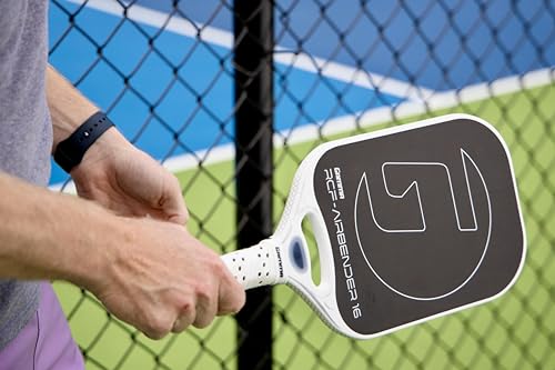 Gamma Airbender Carbon Fiber Pickleball Paddle with Customizable Handle Weight System and Aerodynamic Open Throat with Shock Absorbing Gel Insert