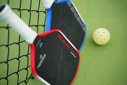 Engage Pursuit Alpha Pro 14mm Pickleball Paddle - Royal Blue | Raw Carbon Fiber Face, 8.0 oz Elongated Speed Paddle for Aggressive Play