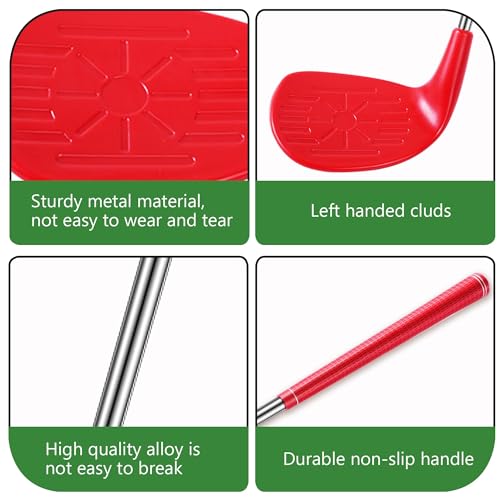 26" Backyard Golf Club Set with Oversize Heads Golf Balls Bucket Golf Game Chipping Clubs for Outdoor Yard Training Practice Gift (Right Hand) (26in/Kids (3-8))