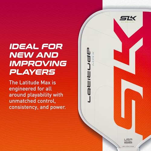 Selkirk Sport SLK Latitude 2.0 13mm Pickleball Paddle | Graphite Face with SpinFlex Surface & SX4 Polymer Core | Lightweight Pickleball Paddles for Men & Women | Control, Spin & Power | Sunset