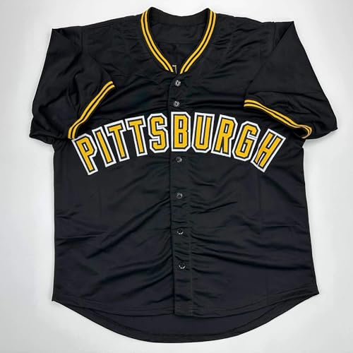Facsimile Autographed Paul Skenes Pittsburgh Black Reprint Laser Auto Baseball Jersey Size Men's XL