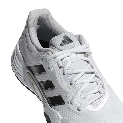 Adidas Men's Solematch Control 2 Tennis, White/Black Blue Metallic/Silver Metallic, 8