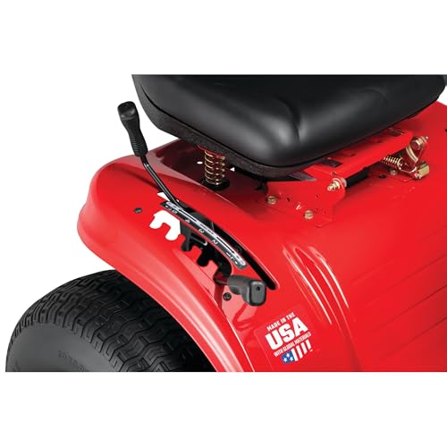 CRAFTSMAN 42" Gas Riding Lawn Mower with 17.5 HP* Briggs and Stratton Single-Cylinder Engine, Gas Lawn Tractor with 7-Speed Transmission, Red/Black (13AN77XSA93)