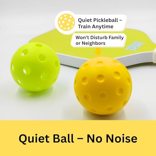 GEMINIGAMER2 Pickleball Rebound Trainer with Quiet Ball – Door Frame Training Set for Indoor Solo Practice – Boost Reaction Time with Noise-Free Pickleball Anywhere, Great Gift for Beginners & Pros