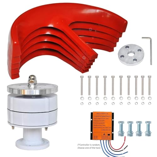 5000W Wind Turbine Generator Kit - 12V/24V/48V Vertical 5-Blade DC Generator for Home, Chalet, Hybrid Solar & Wind Energy Solutions - Efficient Power Generation