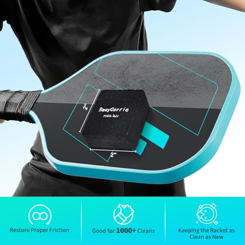Pickleball Paddle Eraser & Cleaner - for Carbon Fiber Paddles, Seamless Mold Design, Quickly and Effectively removes Residue, eliminating Ball Marks, Dirt, and Minor Scratches