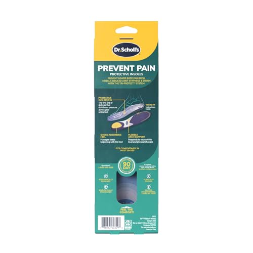 Dr. Scholl’s Prevent Pain Insoles for Women, Size 6-10, 1 Pair: The Only Proven Insole to Prevent Lower Body Pain - Arch Support Shoe Inserts for Women, Protect Against Lower Back, Knee and Foot Pain
