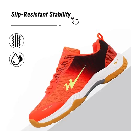 cungel-Tennis-Badmintion-Pickleball-Shoes Unisex No-Slip Pickleball & Tennis Shoes | Lightweight Breathable Court Shoes for Men and Women Orange