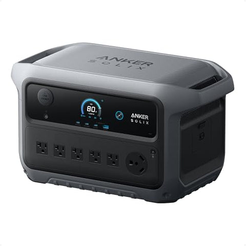 Anker SOLIX C2000 Gen 2 Portable Power Station, 2,400W (Peak 4,000W) Solar Generator, Full Charge in 58 Min, 2048wh LiFePO4 Battery for Home Backup, Power Outages, and Camping (Optional Solar Panel)