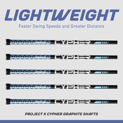 Precise A9 Golf Iron Set – 7 Clubs (5–SW) | Right Hand | Project X Cypher Graphite Shafts & Dual-Compound Grips | Regular Flex, Regular Size | Premium Lightweight Performance