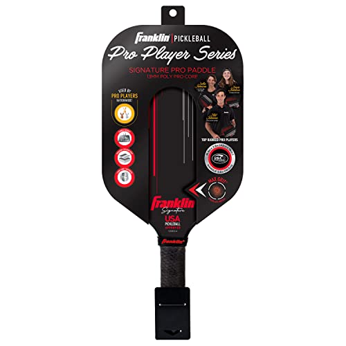 Franklin Sports Pro Pickleball Paddle - Pro Player Series Signature 13MM Pickleball Paddle with MaxGrit Technology