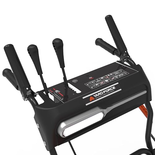 Yard Force More Info YF24-DS21-GSB2 24" Dual-Stage Snow Blower, 208cc Briggs & Stratton Engine, Electric Start, Clears 21” Deep Snow, LED Light