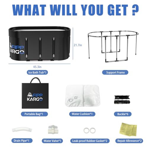 Ice Bath Tub for Athletes - 129 Gal Cold Plunge Tub for Recovery, Portable Bathtub Adult, Outdoor Large Oval Ice Plunge for Ice Bath, Cold Tub for Home, Gyms, Indoor, and Cold Water Training
