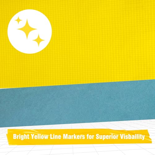HolderProf Outdoor Pickleball Court Tape, 2in x 230FT - Sports Floor Marking Tape, 2in x 77yd - Pickleball Court Marking Kit| Multipurpose| Ultra Durable & Versatile (Yellow)