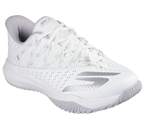 Skechers Women's Viper Court Rally Pickleball Sneaker, White, 8