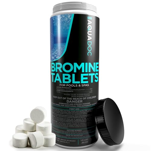 AquaDoc Bromine Tablets for Hot Tub & Spa - 1.5lbs Sanitizing Bromine Recommended for Hot Tubs