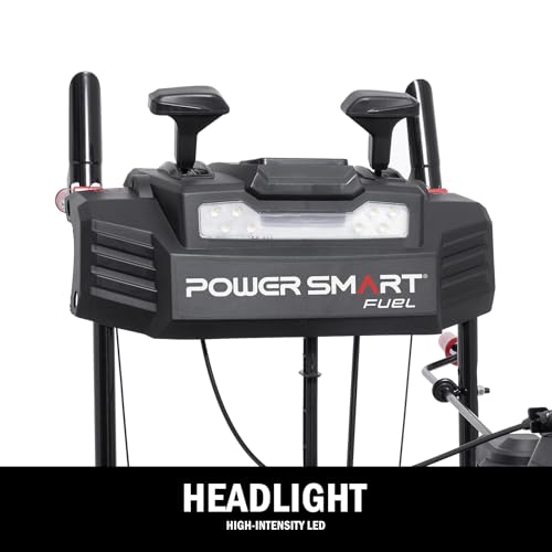PowerSmart 26-Inch Snow Blower Gas Powered, 252cc 4-Cycle Engine with Electric Start, 2-Stage Self-Propelled with Headlight
