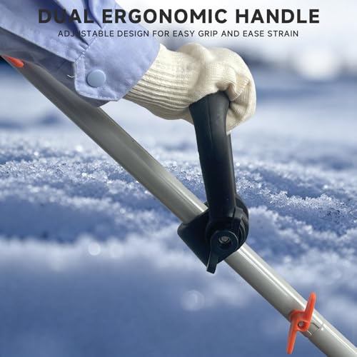 Cordless Snow Shovel, 24V | 13-Inch | 4-Ah Battery Powered Snow Blower, 400W Motor, Battery & Fast Charger Included, Electric Snow Removal for Driveways, Steps and Walkways