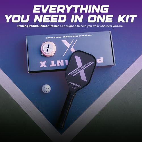 Sweet Spot Pickleball Training Paddle – T700 Carbon Fiber, 16mm Honeycomb Core, Extended Handle – Pickleball Trainer with Bonus Indoor Wall-Mounted Ball Trainer Attachment