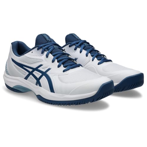 ASICS Men's Game FlyteFoam Pickleball Shoes, 9, White/Twilight Blue