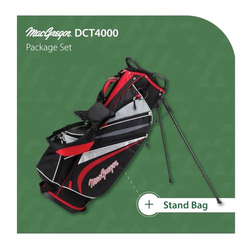 MacGregor Golf DCT4000 Golf Clubs Set with Bag (Graphite/Steel, 16 Pieces / 12 Clubs, Stiff, Right)