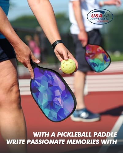 16-Piece Pickleball Paddle Set - 16 Premium Wood Rackets with 4 Portable Carry Bags, Lightweight Design & Ergonomic Grip, Suitable for Players of All Levels (Men, Women, Beginners to Advanced)