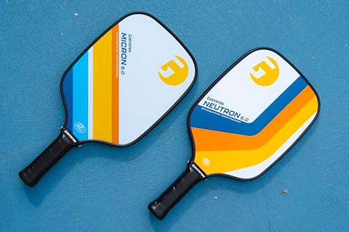 Gamma Sports 5.0 Pickleball Paddle, Graphite Pickleball Paddle with Polypropylene Core and Honeycomb Grip, Blue and Orange, 4 (1/8)